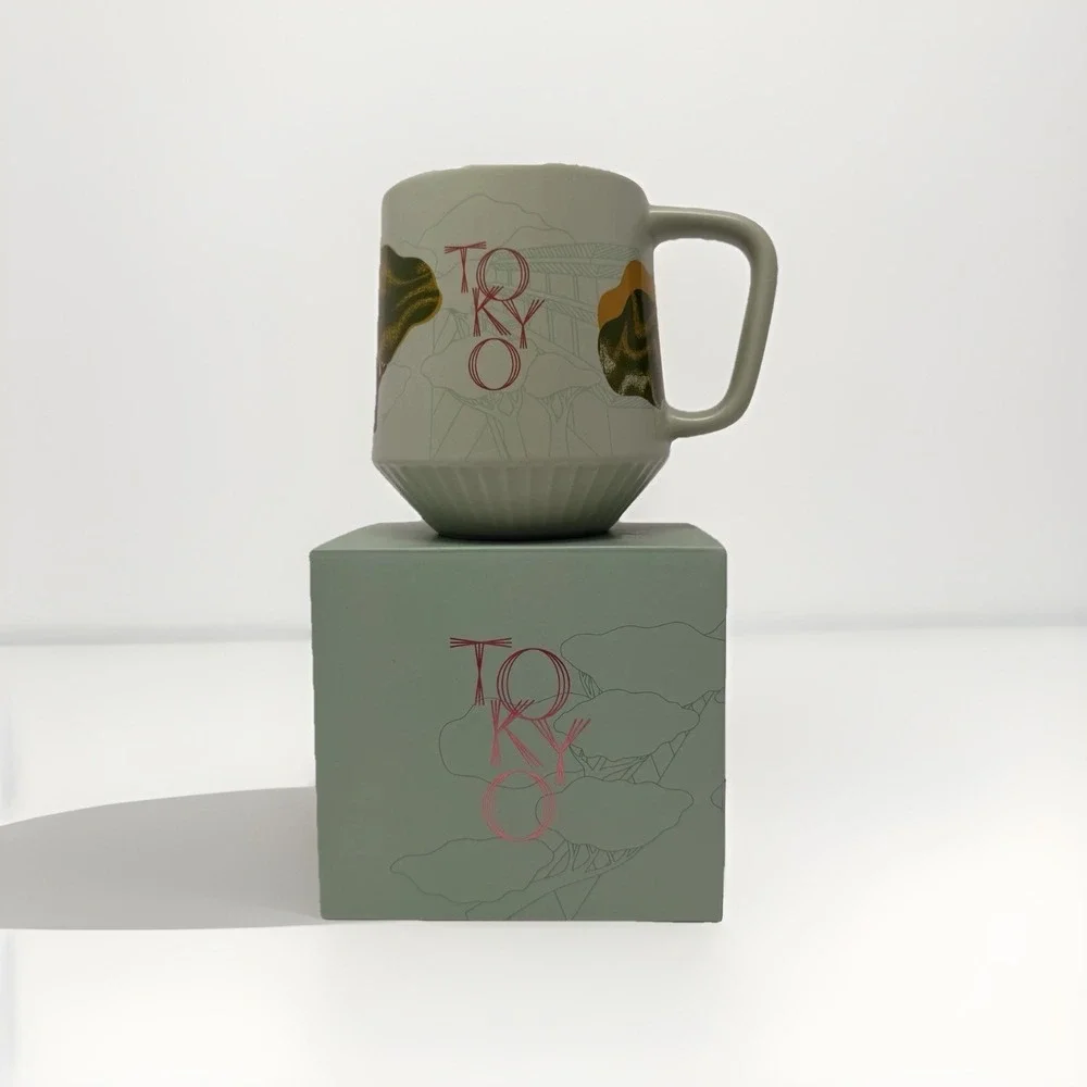 Starbucks Reserve‎ Roastery Tokyo Microblend Pleated Mug Green 355ml New w/ Box